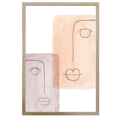 Mixed Emotions Wall Print w Oak finish frame & glass 60cm - Image 2
