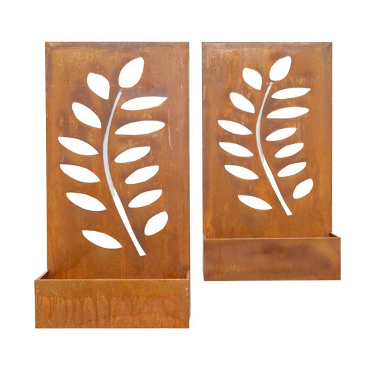 Set 2 Nested Floor/Wall 'Leaves' Planters 95cm, 80cm - Image 2