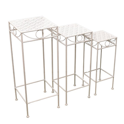 Set 3 Nested Riviera Square Tables / Potplant Stands 70cm, 60cm, 50cm - Image 3