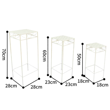 Set 3 Nested Riviera Square Tables / Potplant Stands 70cm, 60cm, 50cm - Image 5