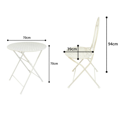Riviera Round Table + 2 Chairs Set 94cm - Image 5