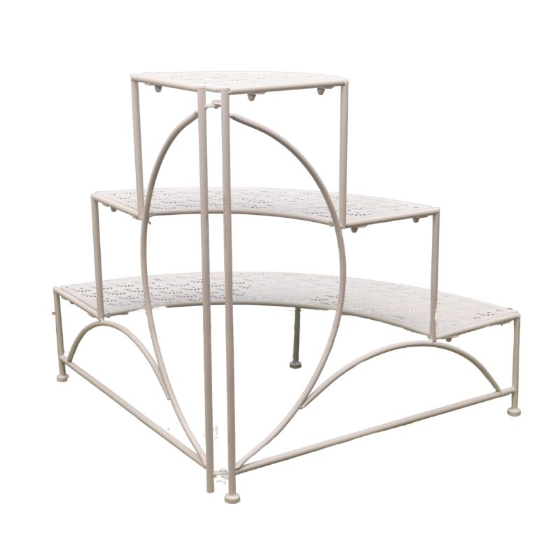 Riviera 3 Tier Round Fronted Corner Potplant Stand 60cm - Image 4