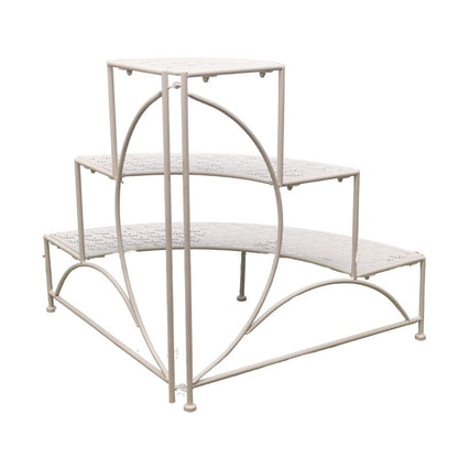 Riviera 3 Tier Round Fronted Corner Potplant Stand 60cm - Image 4