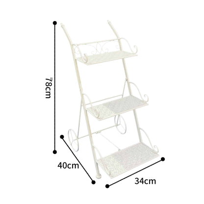 Bordeaux 3 Tier Cart Trolley Plant Stand 78cm - Image 5