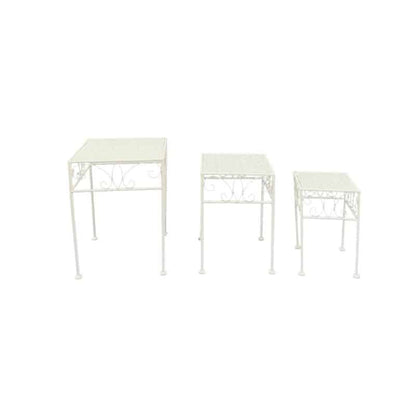 Set 3 Bordeaux Square Tables / Potplant Stands 38cm, 33cm, 28cm - Image 3