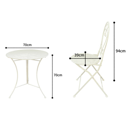 Bordeaux 3pc Setting Round Table + 2 Chairs - Image 4