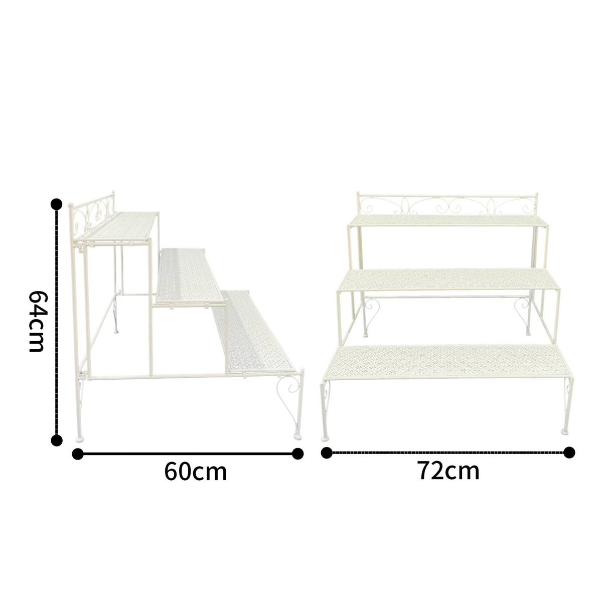 Bordeaux 3 Tier Potplant Stand 72cm - Image 5