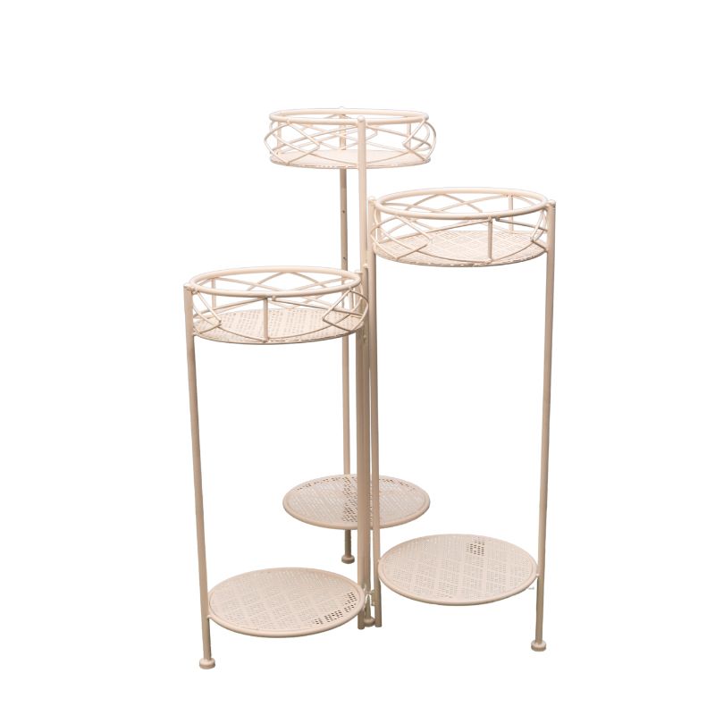 Bordeaux 3 Tier Round Potplant Stand w Bottom Shelf 77cm - Image 3