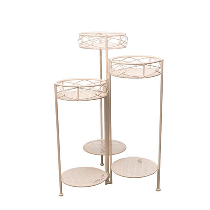 Bordeaux 3 Tier Round Potplant Stand w Bottom Shelf 77cm - Image 3