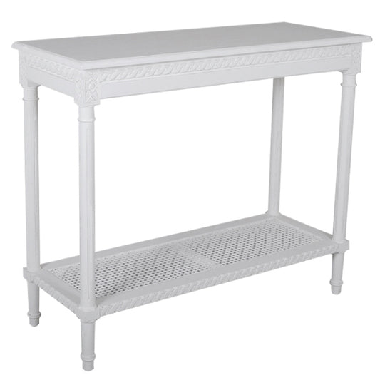 Polo Console Table White 110cm