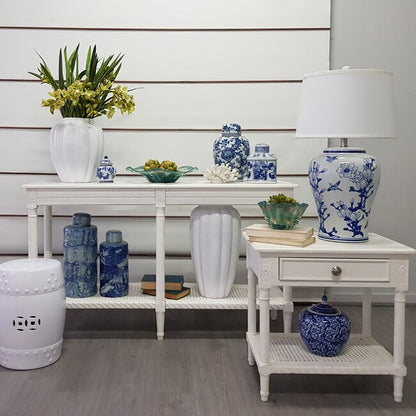 Polo Console Table White 110cm - Image 2