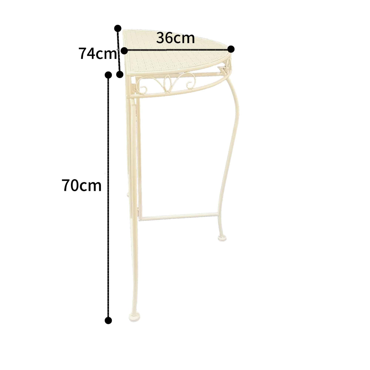 Bordeaux Half Round Console Table 70cm - Image 5