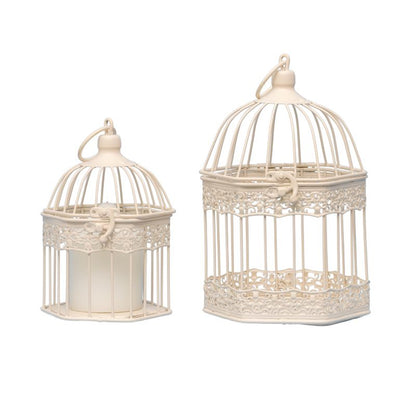 Set 2 Bordeaux Decorative Birdcages / Plant Holders 25cm, 20cm - Image 3