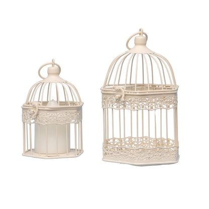 Set 2 Bordeaux Decorative Birdcages / Plant Holders 25cm, 20cm - Image 2