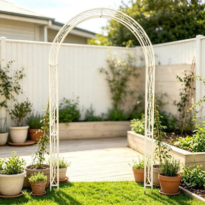 White Metal Garden Arch
