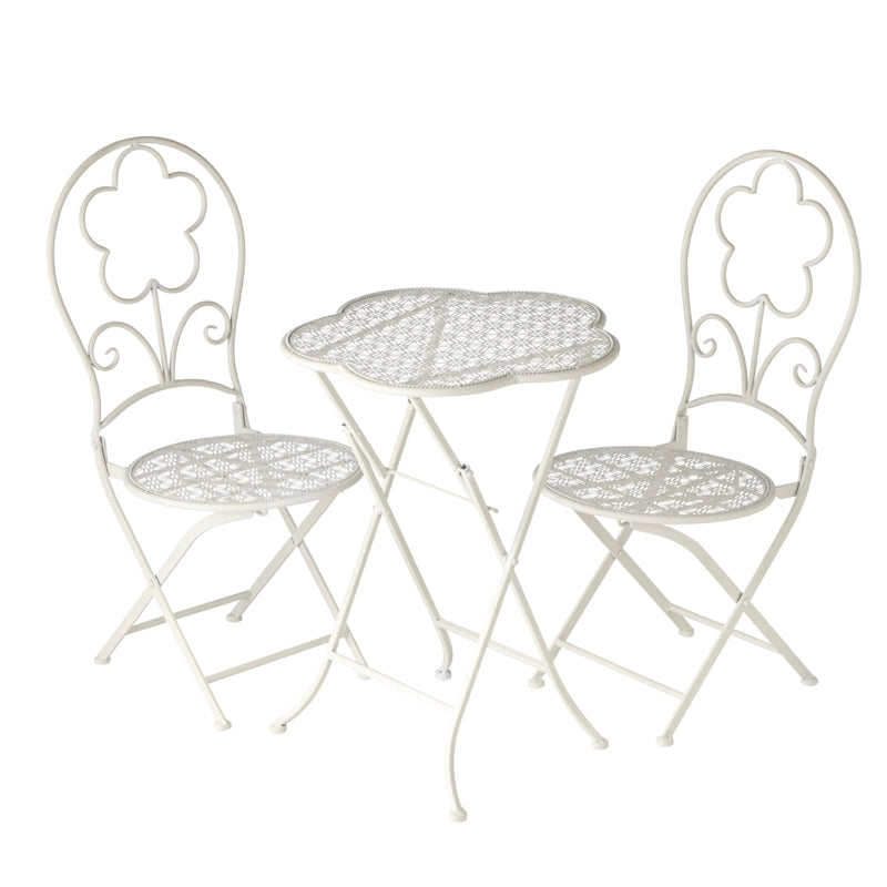 Kids White Bistro Table and 2 Chairs Set