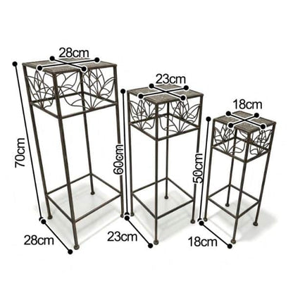 Florence Nested Metal Pot Stands Set of 3
