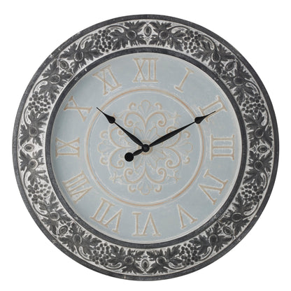 Florence Charcoal Glas Fronted Clock 72cm