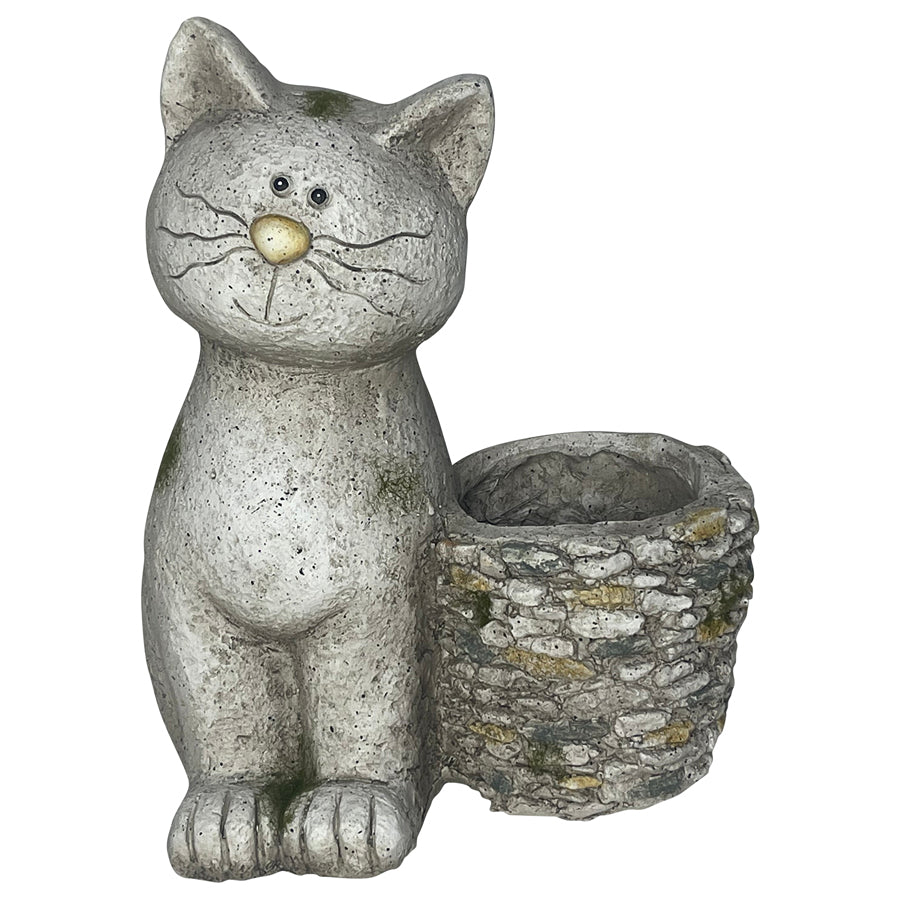 Cat with Stony Planter 24x31cm