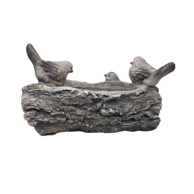 Welcome W 3 Birds Planter W  Hole & Plug 38x23cm - Image 2