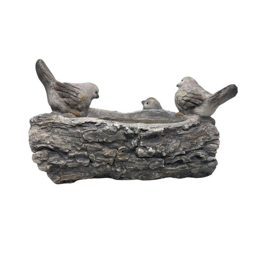 Welcome W 3 Birds Planter W  Hole & Plug 38x23cm - Image 2
