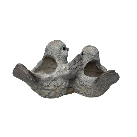 Welcome W 2 Birds Planter W  Hole & Plug 30x25cm - Image 2