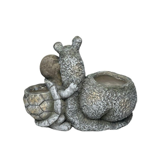 Snail+ Tortoise Planter W  Hole & Plug 38x31cm - Image 2