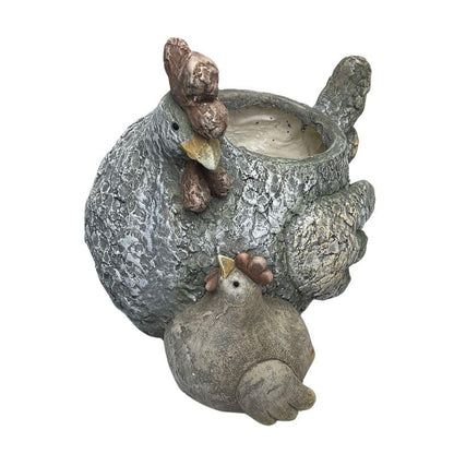 Chook+Baby Planter W  Hole & Plug 33x32cm - Image 3