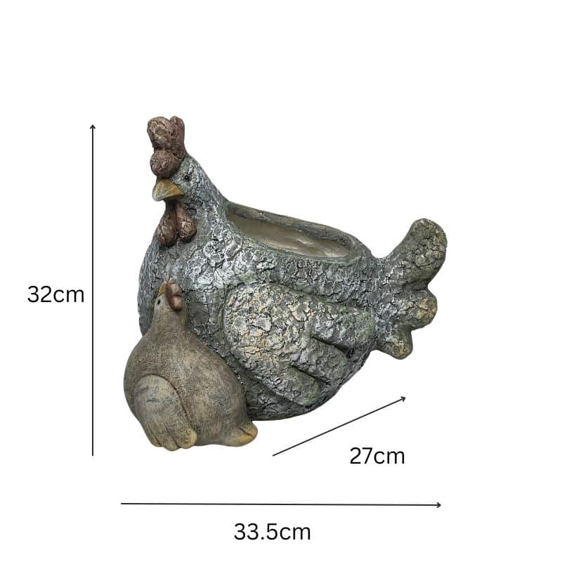 Chook+Baby Planter W  Hole & Plug 33x32cm - Image 5