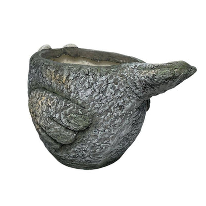 Curious Bird Planter W  Hole & Plug 41x24cm - Image 4