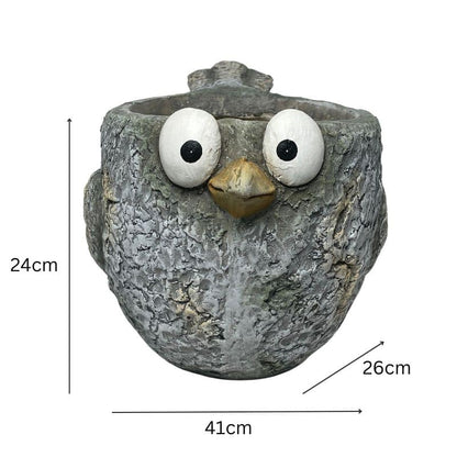 Curious Bird Planter W  Hole & Plug 41x24cm - Image 5