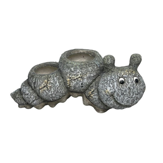Caterpillar Planter W  Hole & Plug 44x19cm