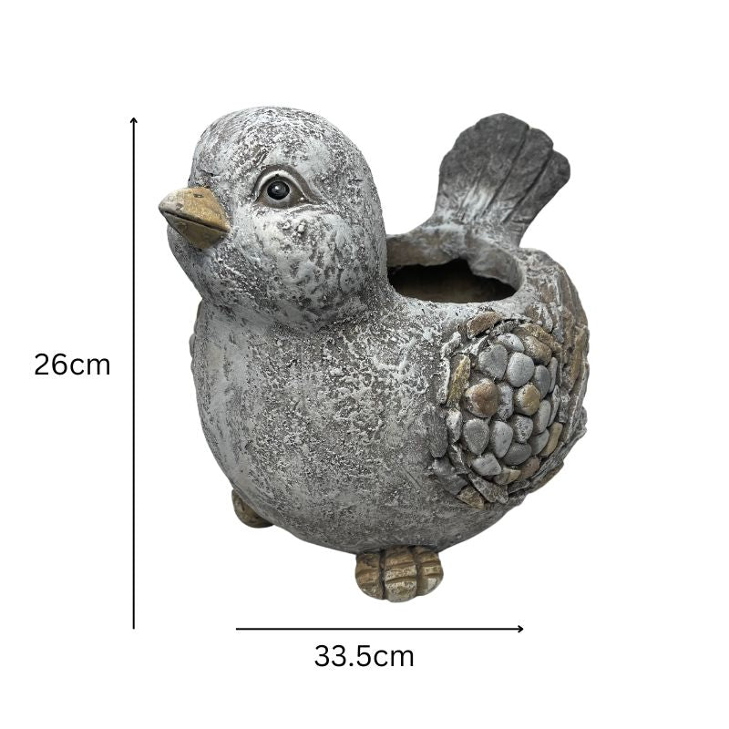 Baby Bird Planter W  Hole & Plug 33x26cm - Image 5