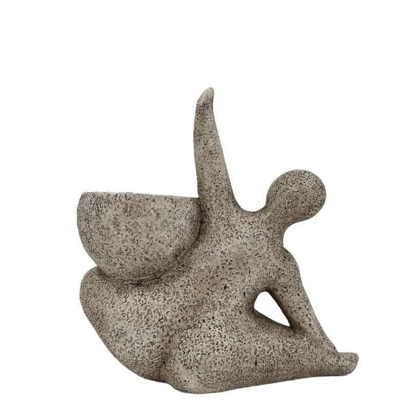 Arty Yoga Lady Planter w Hole + Plug 22cm - Image 4
