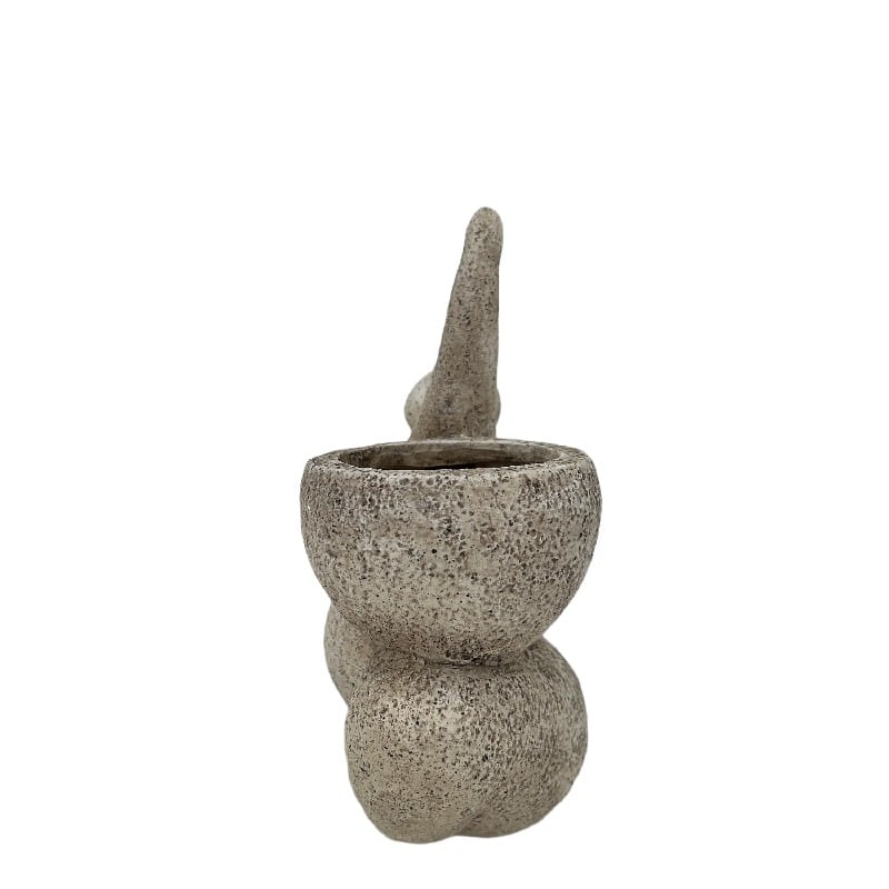 Arty Yoga Lady Planter w Hole + Plug 22cm - Image 3