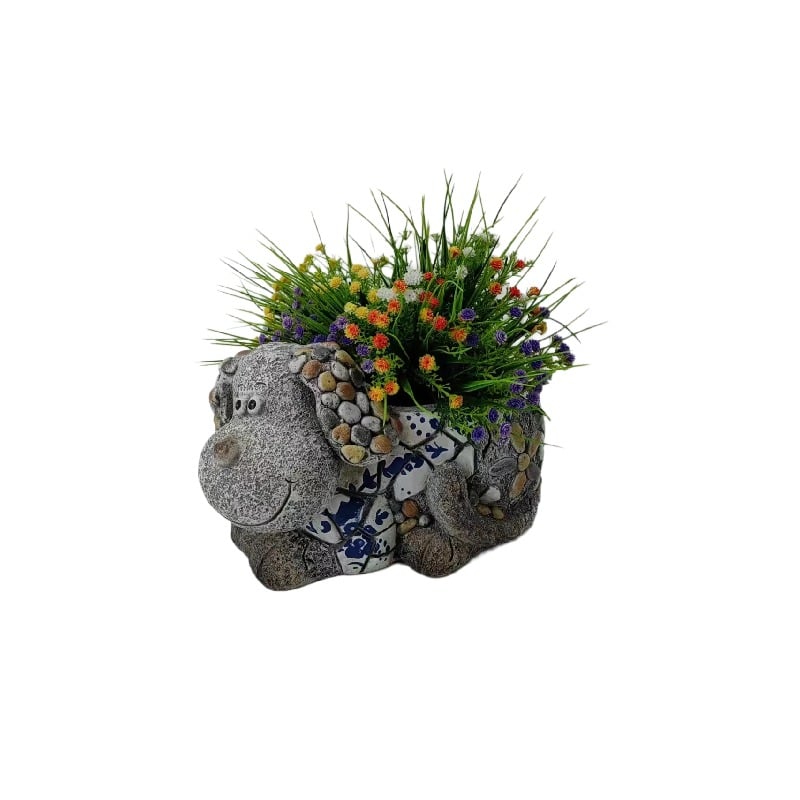 Style Dog Planter w Hole + Plug 31cm