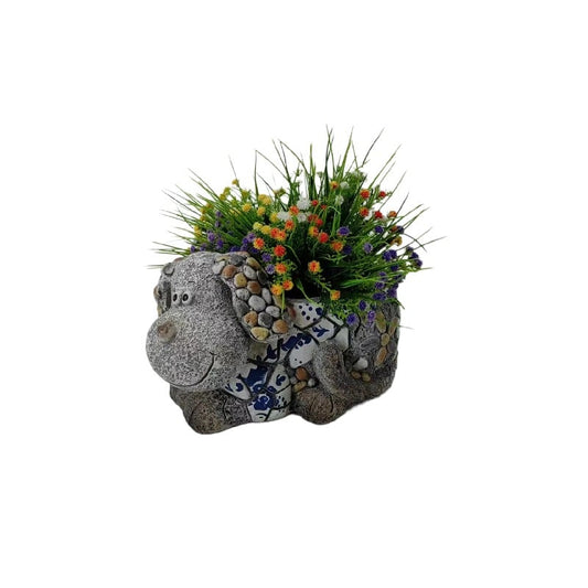Style Dog Planter w Hole + Plug 31cm