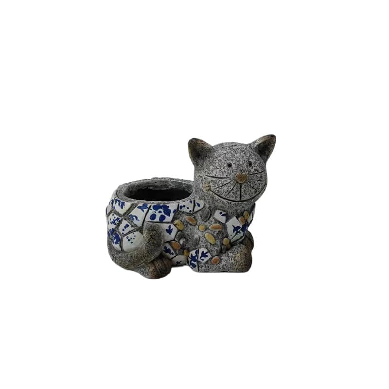Style Cat Planter w Hole + Plug 31cm
