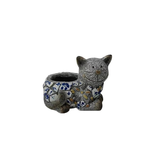 Style Cat Planter w Hole + Plug 31cm