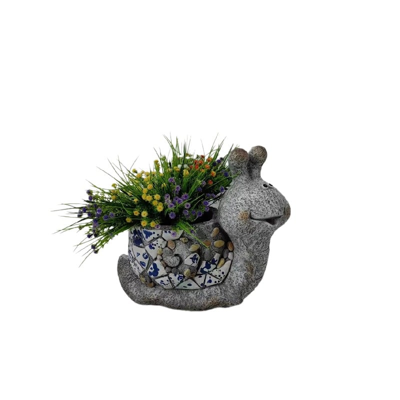 Style Snail Planter w Hole + Plug 33cm