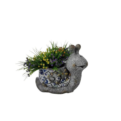 Style Snail Planter w Hole + Plug 33cm
