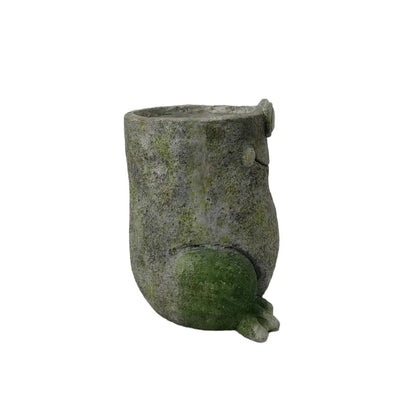 Quirky Frog Planter w Hole + Plug 26cm - Image 4