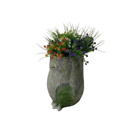 Quirky Frog Planter w Hole + Plug 26cm - Image 2