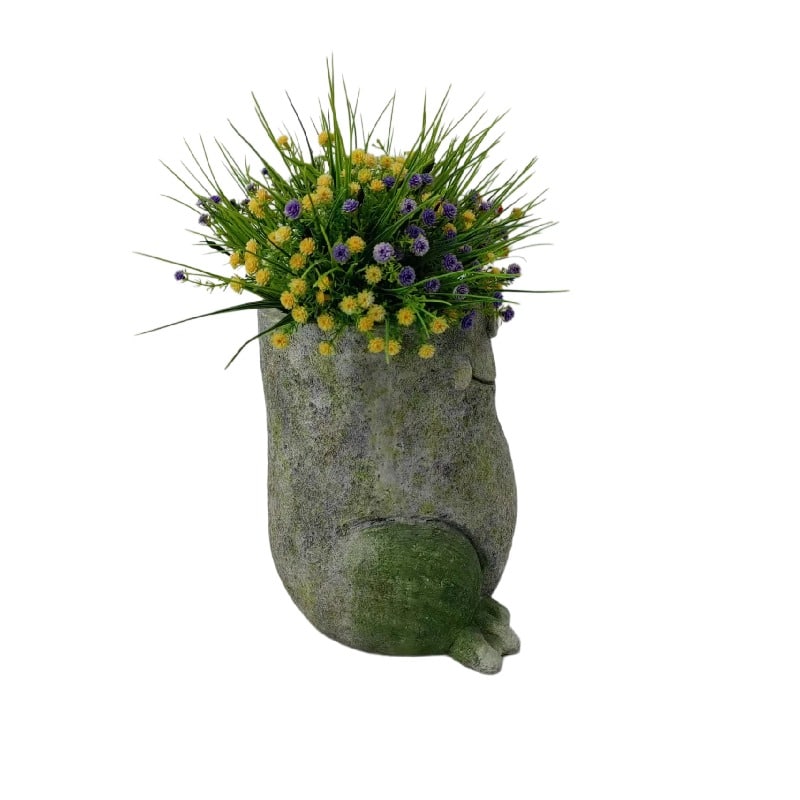 Quirky Frog Planter w Hole + Plug 26cm - Image 3