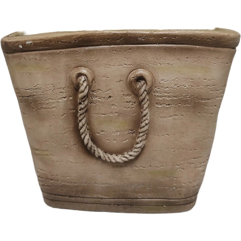 Handbag Planter w Hole + Plug 26cm - Image 2