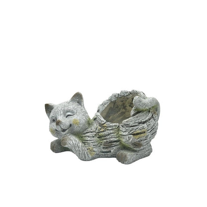 Winking Cat Planter w Hole + Plug 35cm - Image 2