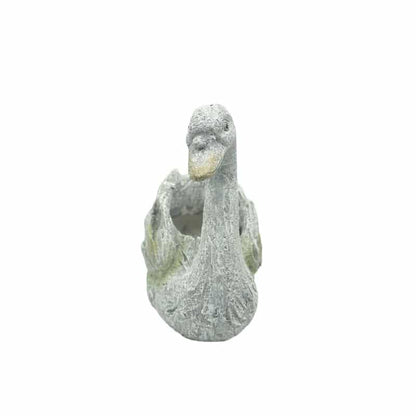 Elegant Swan Planter w Hole + Plug 34cm - Image 3