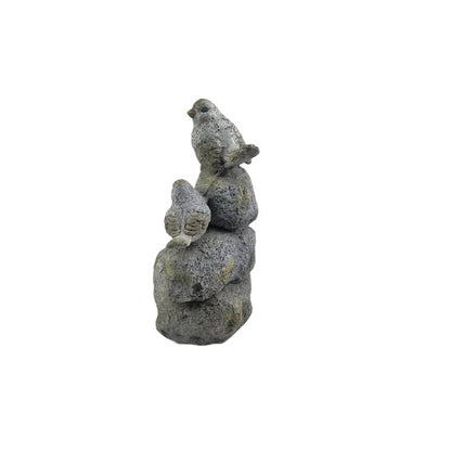 Perched Birds On Stones Planter w Hole + Plug 40cm - Image 2