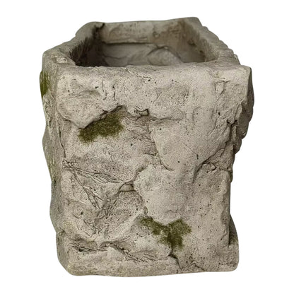 Aged Rectangular Planter w Angel 37cm - Image 3