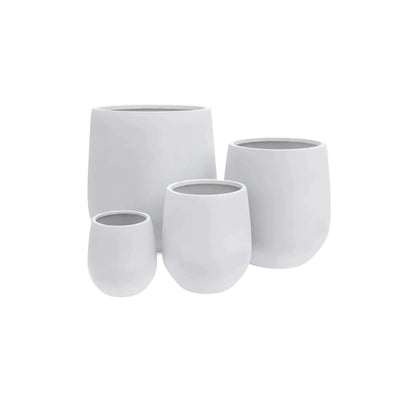 Luxury Teardrop Balloon Planter — Set of 4 White
